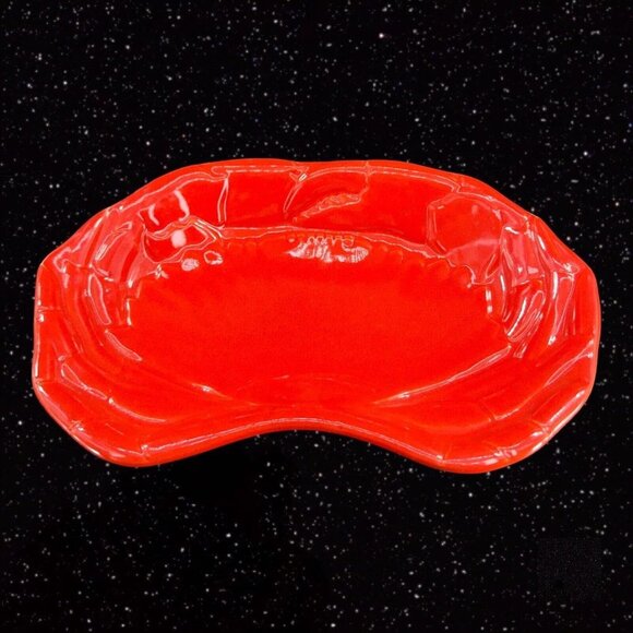 Williams Sonoma Red Crab Plate Dish Ceramic Porcelain Dish Marked 8”L 5”W - Picture 8 of 10